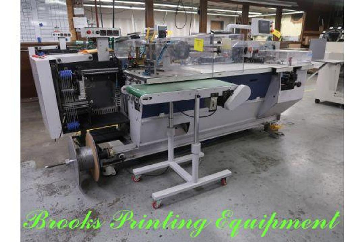 Used Shin Heung Machinery Model SHPF-400P Automatic Plastic Coil Punch and Bind Machine with Take off Delivery Conveyor