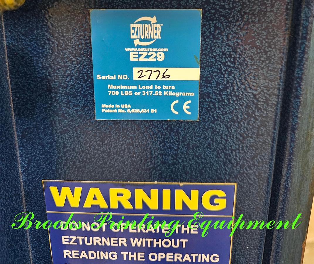 Used EZ 29 Turner Paper Pile Turner