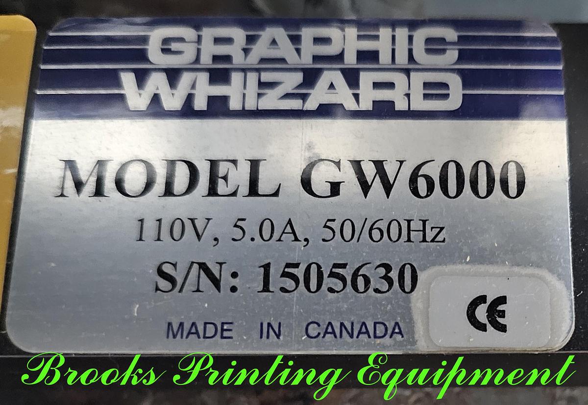 Used Graphic Whizard 6000, Video