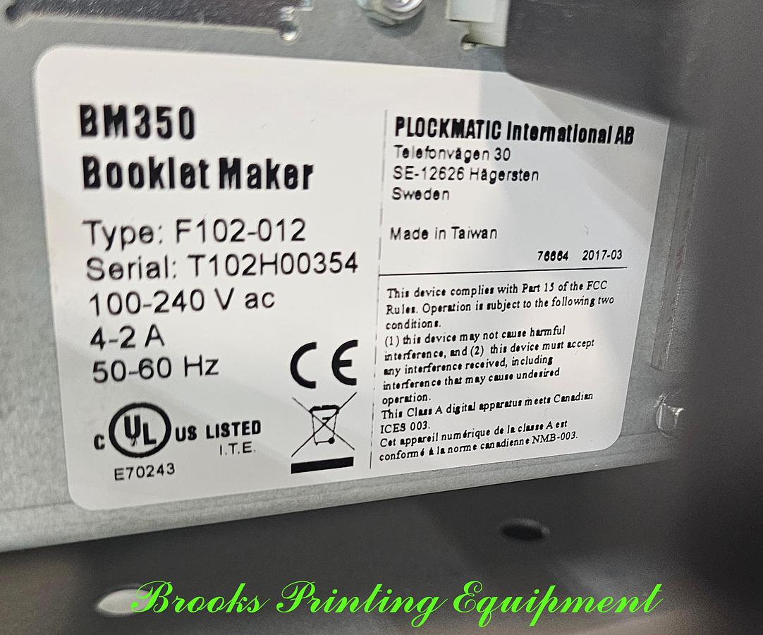 Used Morgana BM500 Bookletmaker with VF602 Feeder