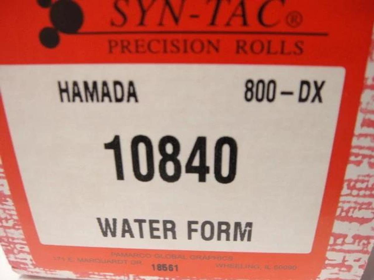 Hamada 800 DX Water Form Roller, Part #10840