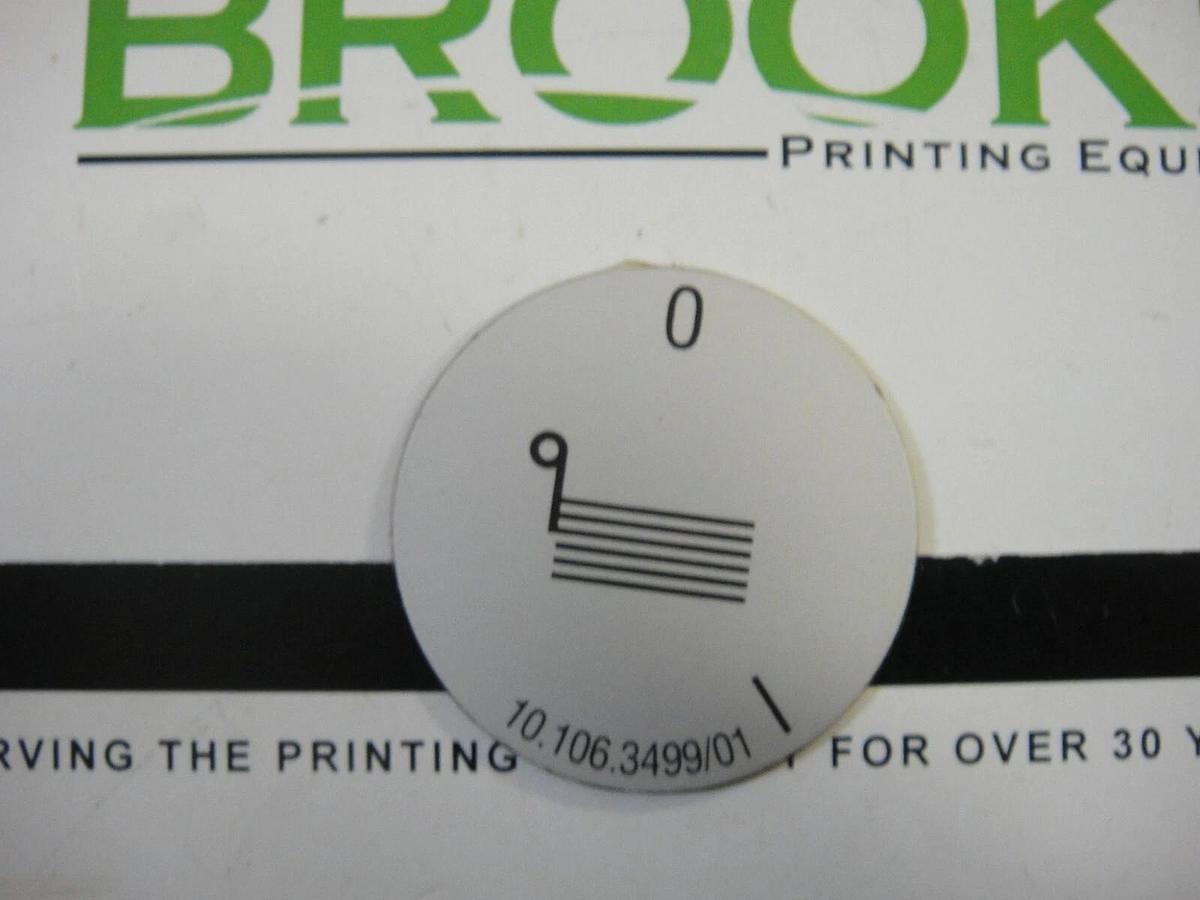 Heidelberg Plate, Part #10.106.3499/01