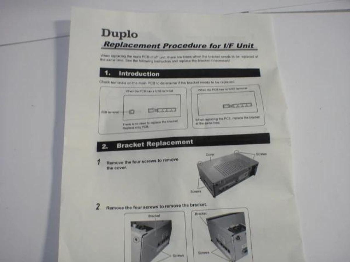 Used IF Control Unit For Duplo 5000 SCC or 5001 Bookletmaker, Part #12S-80037 & #057-