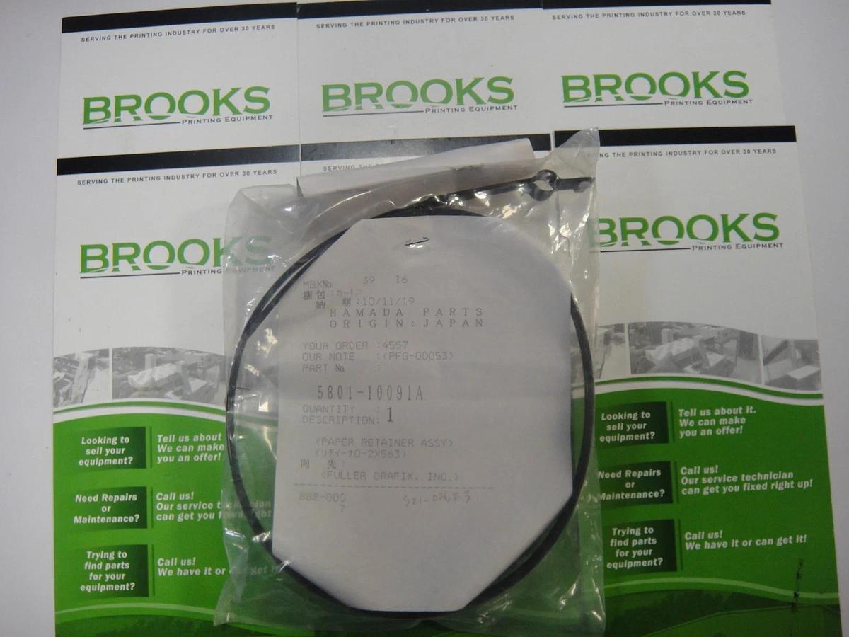 Hamada Paper Hold Down (Retainer) Part #5801-10091A