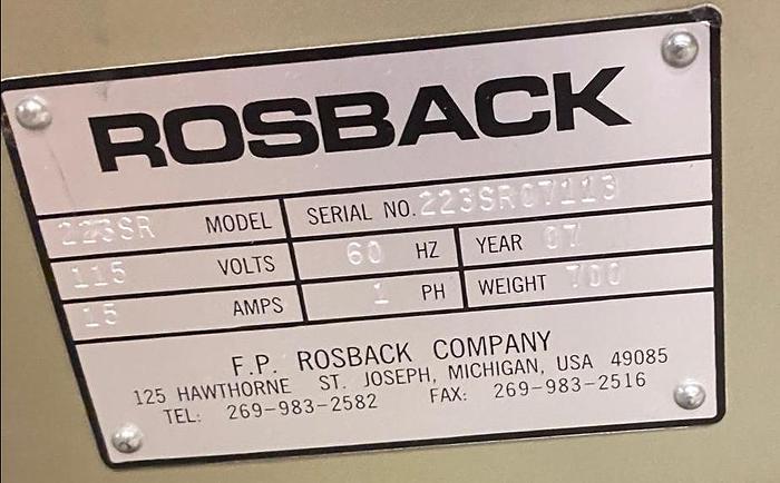 Used Rosback 223SR High Speed Perforating, Scoring, and Slitting Machine, 2007