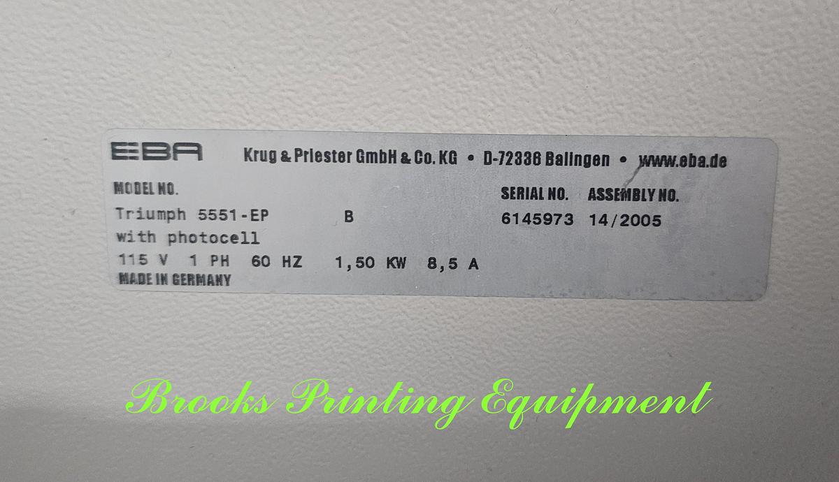 Used Triumph 5551-EP, 2005 Video