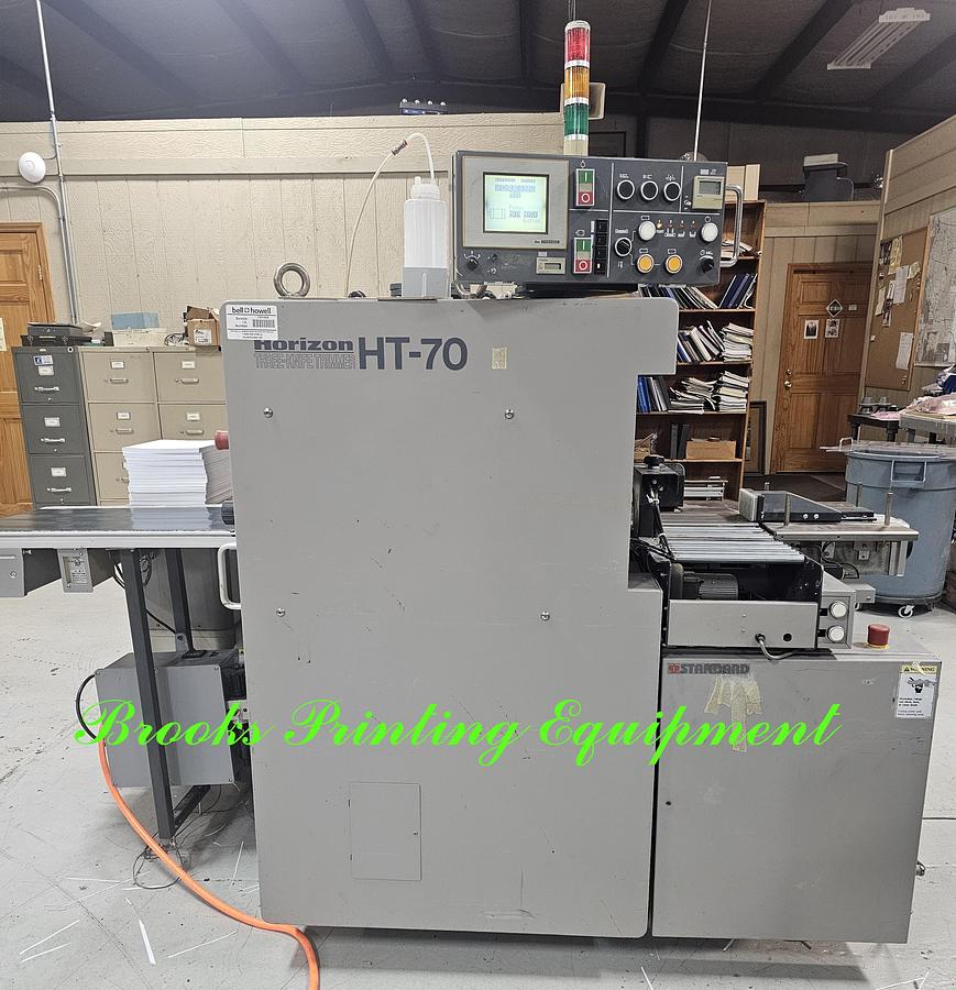 Used Horizon HT-70 Three Knife Trimmer, Video