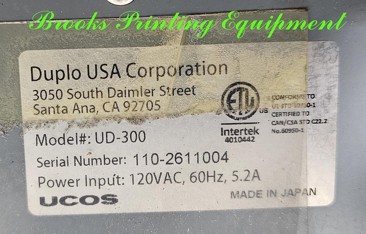 Used Duplo UD-300 Rotary Die Cutter, 2011 Video