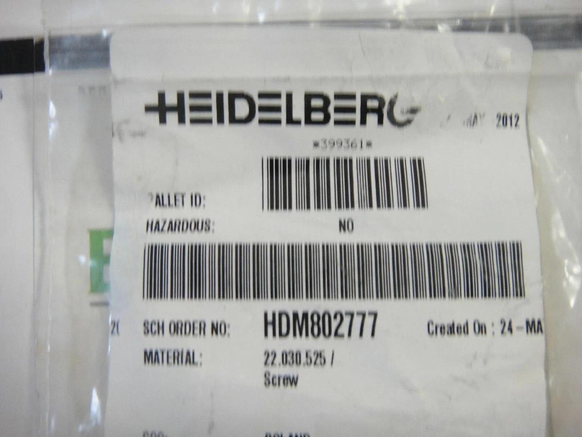heidelberg Screw, Part #22.030.525