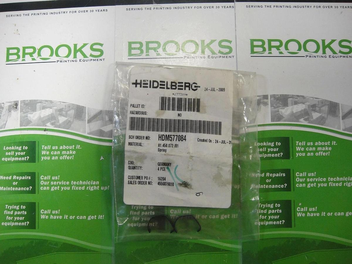 Used Heidelberg Spring, Part #A1.450.072101