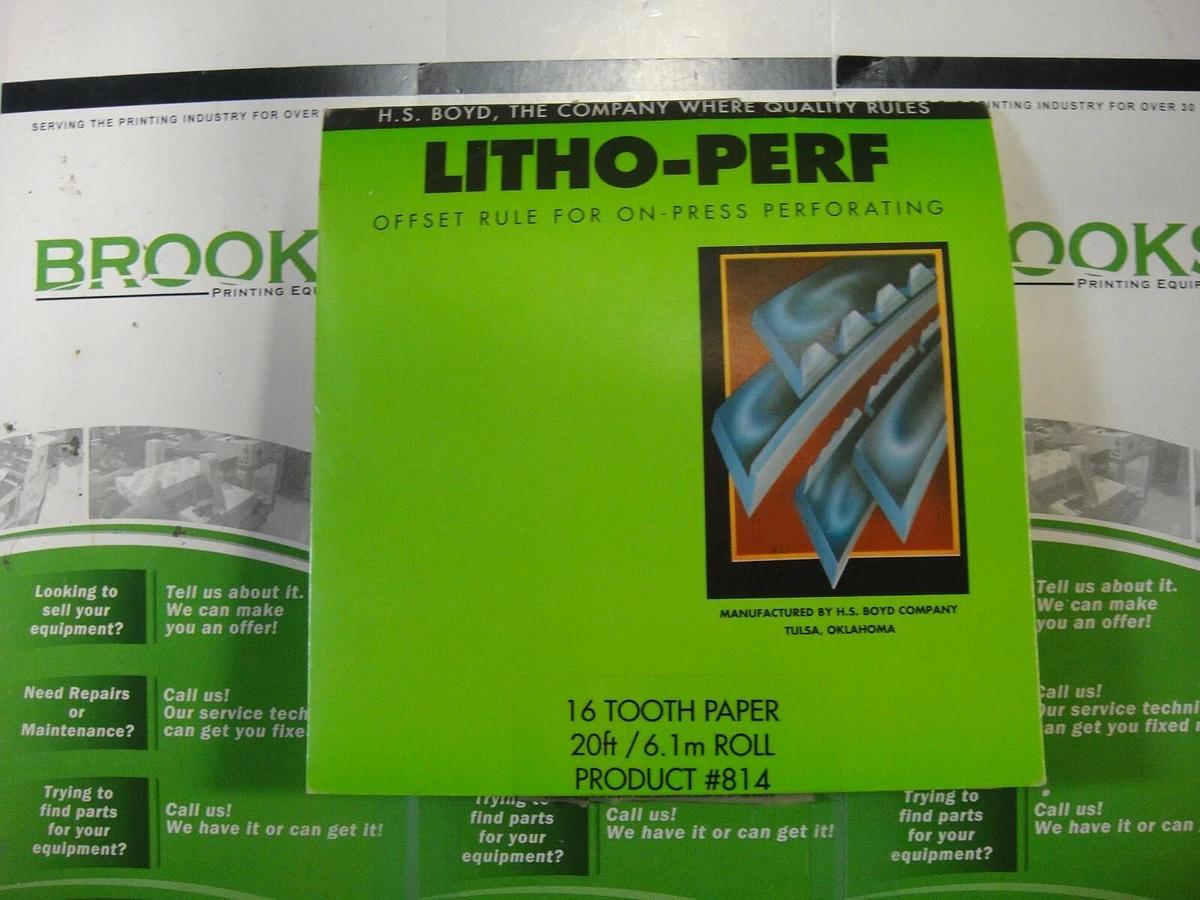 Used Litho-Score 16 Tooth (Score Paper or Card) Product #814
