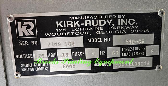 Used Kirk Rudy 540 Tabbing System, 2022 Video