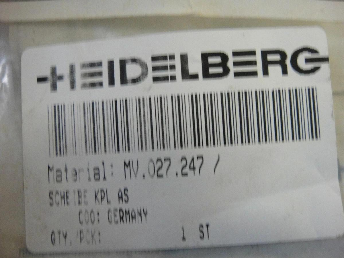 Heidelberg Washer Set, Part #MV.027.247