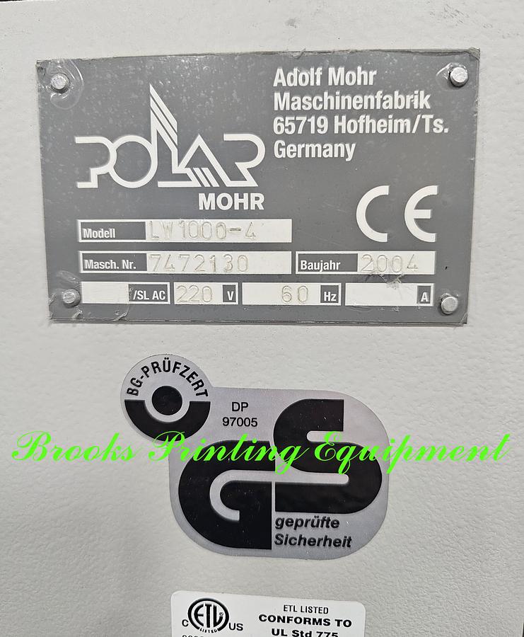 Used Polar Stack Lift LW 1000-4, 2004