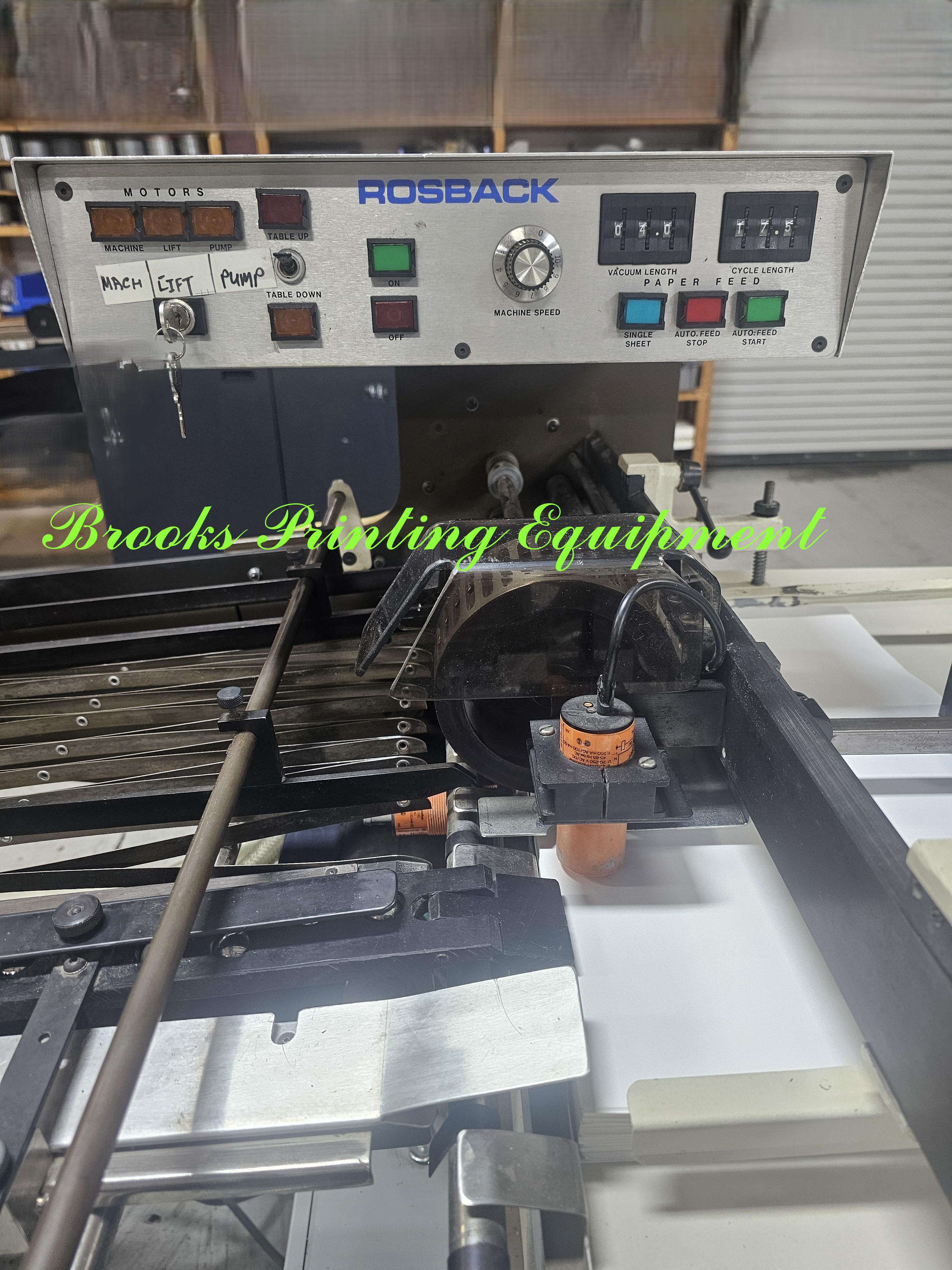 Used Rosback 240 Vacuum Pile- Feed Perf/Slit/Score Machine, Video