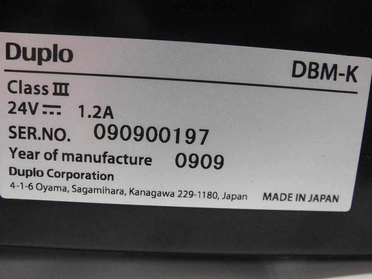 Used Duplo DBM-K, 2009