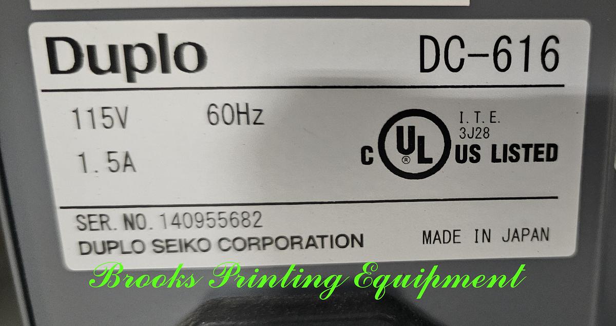 Used Duplo DC-616, 2014