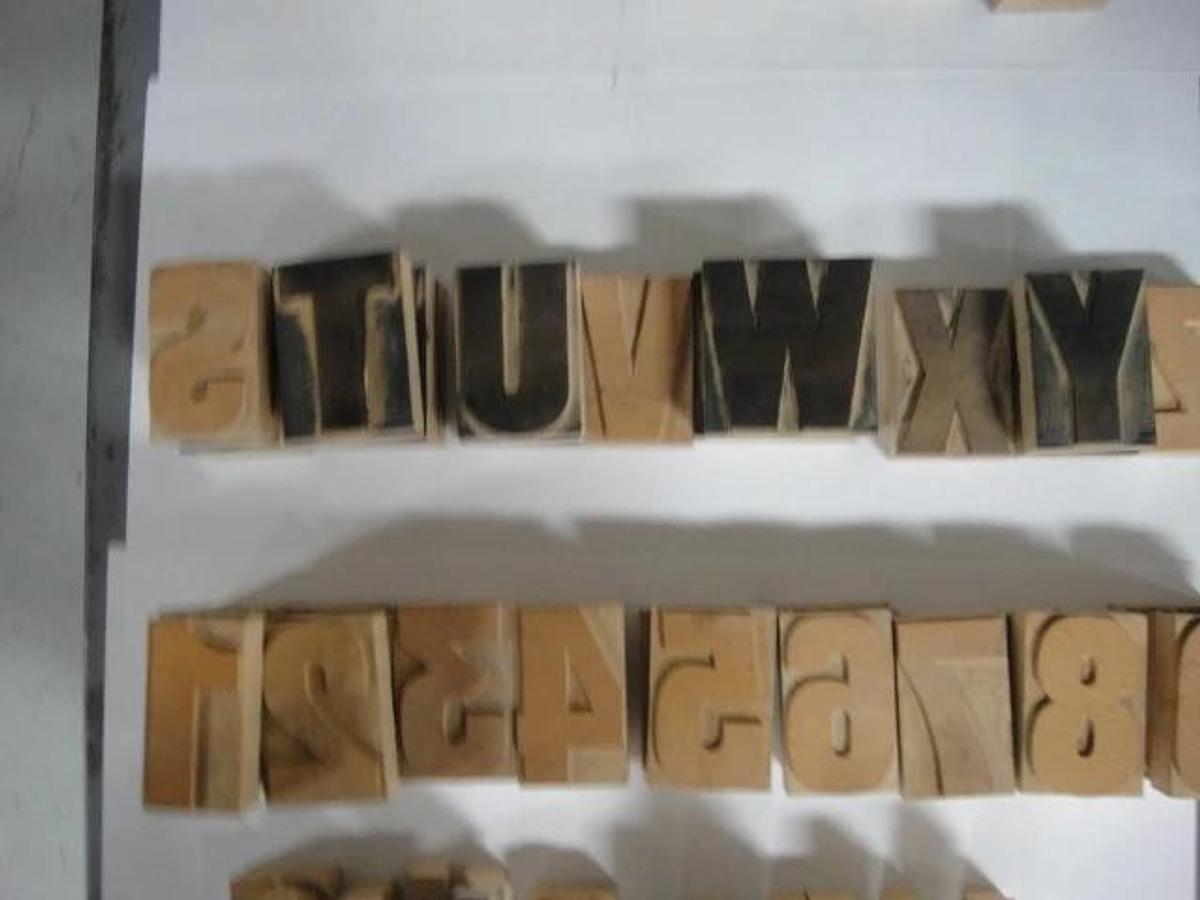 Used Heidelberg Wood Type, $10 Per Letter