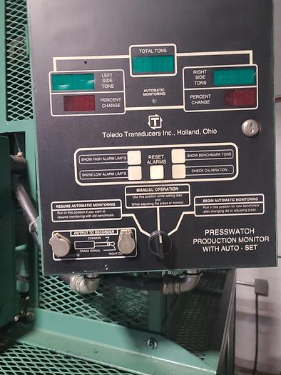 Used Minster 60 Ton Stamping Punch Press OBI with Roll Feed & Press Watch