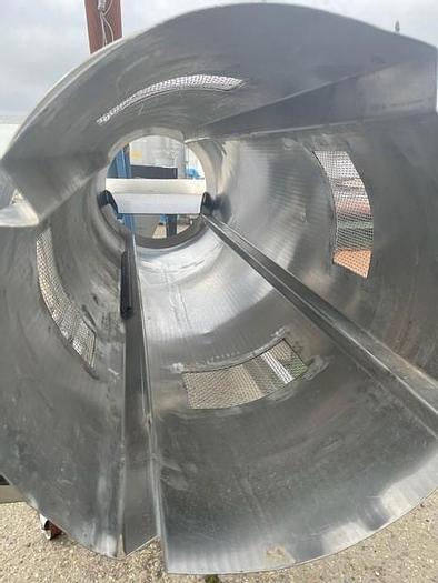 Used 23" Diameter x 75" Long Stainless Steel Rotary Tumbler