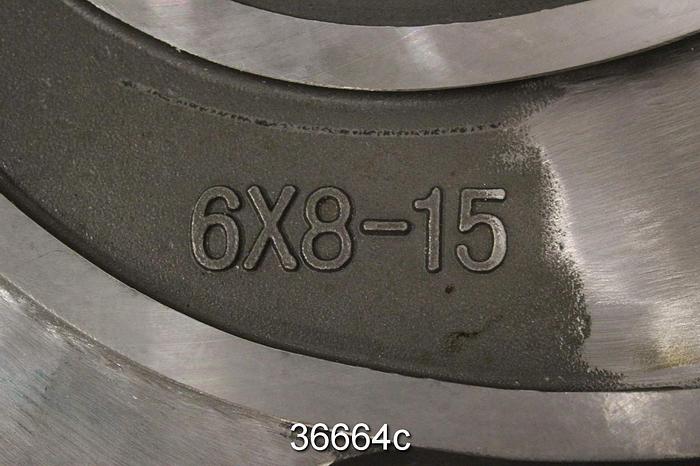 Used Goulds 3196 6x8x15 Pump Impeller, 6-Vane, 15.5" Diameter #36664