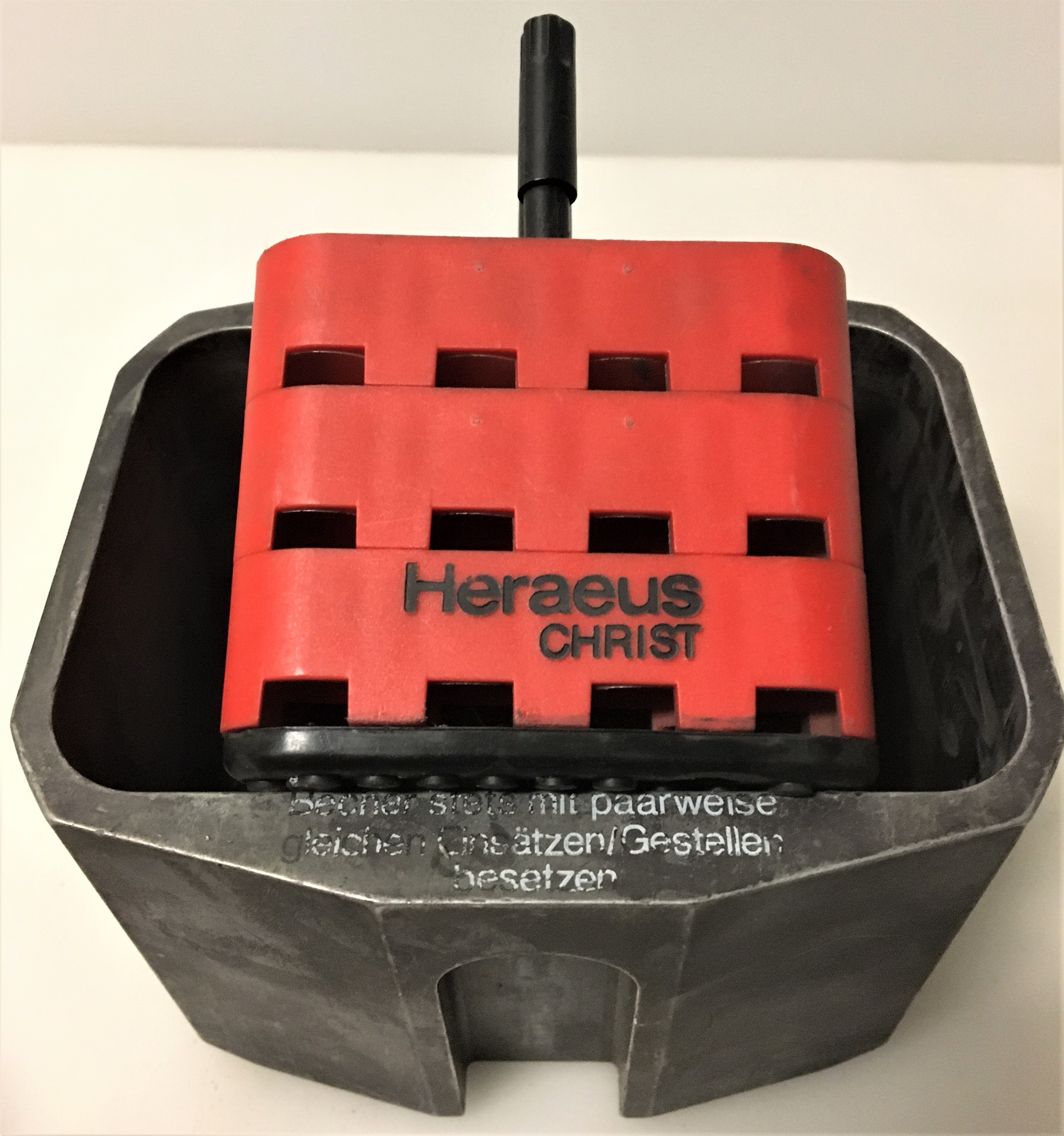 Used Heraeus-Christ Double-Carrier Centrifuge Buckets with 48934 Tube Adapters