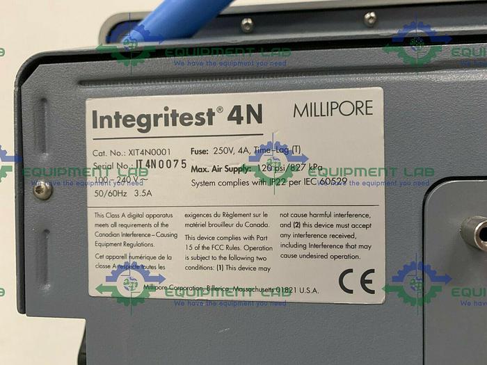 Used Millipore XIT4N0001 Integitest 4N Automatic Filter Integrity Test Instrument