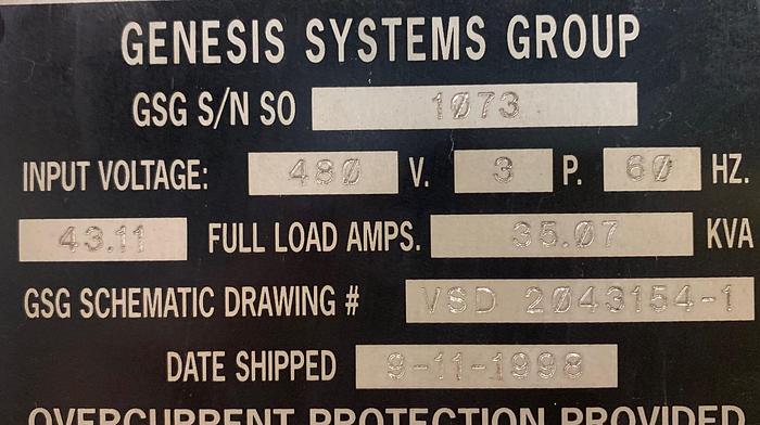 Used GENESIS VERSA 2G DUAL TRUNNION MIG WELDING CELL YR.1998 W/FANUC ARCMATE 120IC/10L ROBOT YR. 2008
