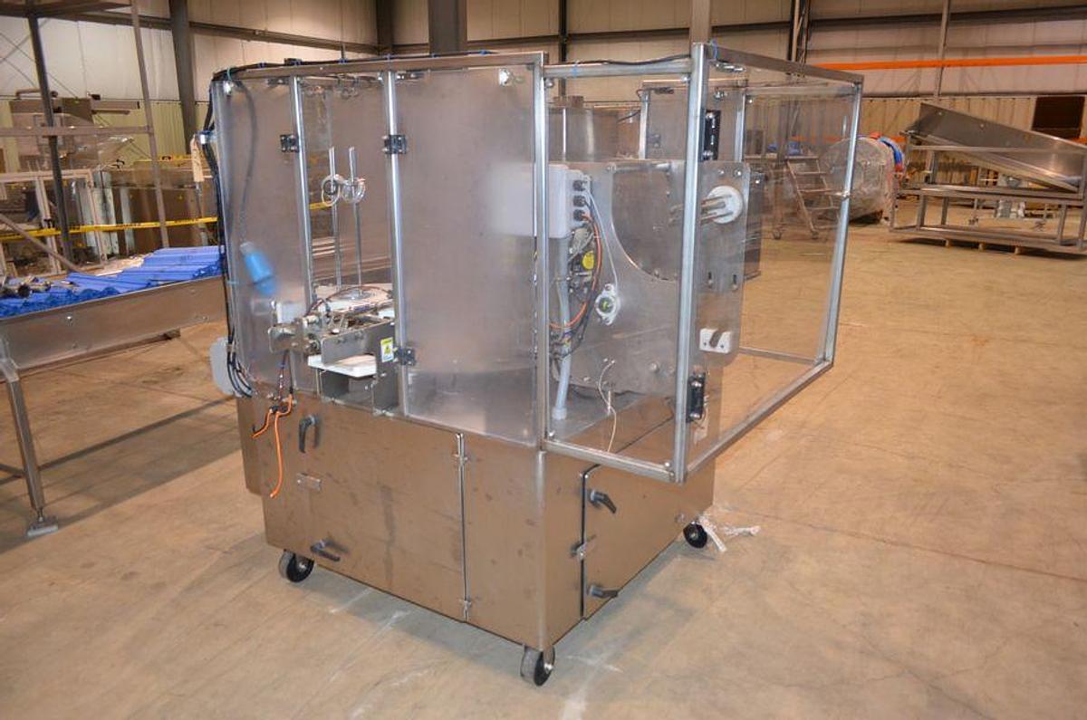 Used PacTec Model PTR6X2S Double Head Rotary Cup Filler with Sealer