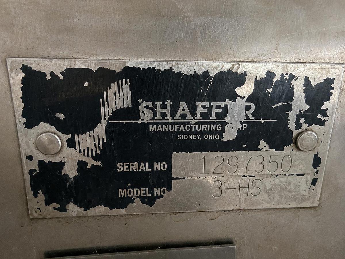 Used Shaffer 3-HS Horizontal Roller Bar Dough Mixer