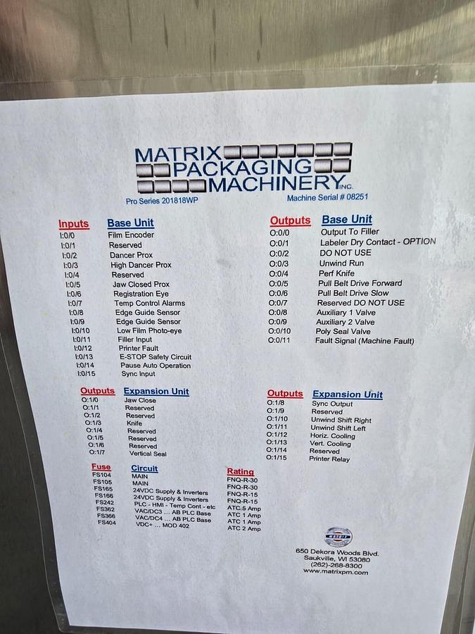 Used MATRIX PRO SERIES 201818WP