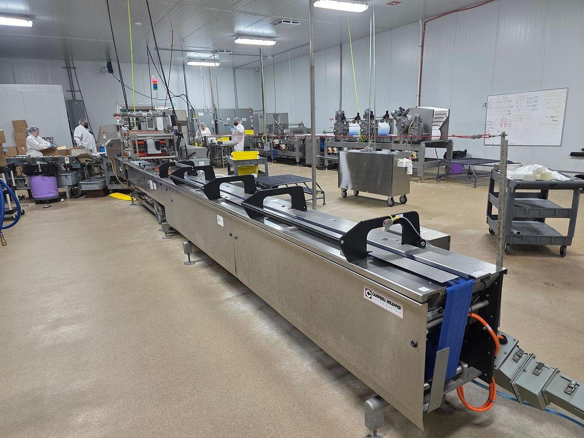 Used Campbell Revolution  Flow Wrapper with Automation
