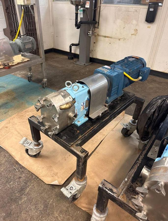 Used Waukesha SPX Jacketed SS Pumps with 10HP SEW Motors & Drives
