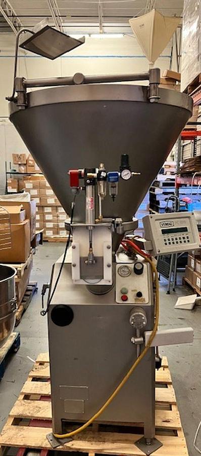 Used Vemag Robot 500 Vacuum filling machine and Conveyor system