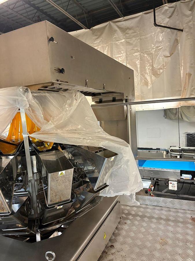 Used AFE Model HYBB-200 Premade Bagger Scale model Ty-M14 MEZZANINE & Z TYPE BUCKET ELEVATOR CONVEYOR