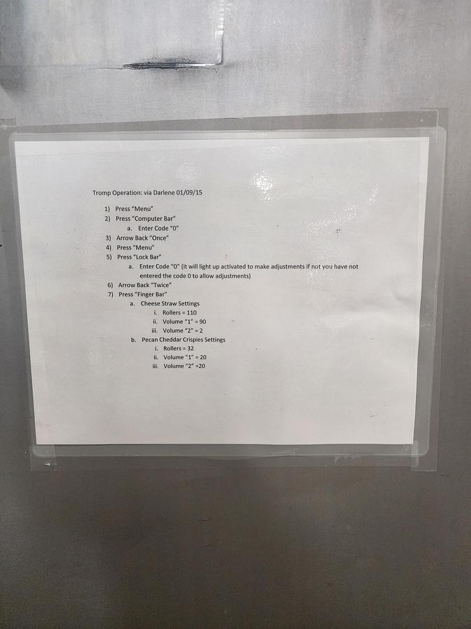 Used TROMP EXTRUDER MODEL 1000