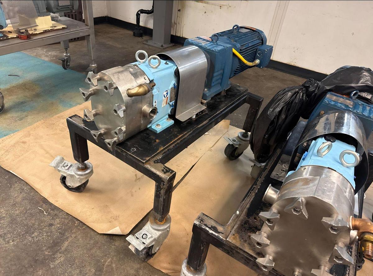 Used Waukesha SPX Jacketed SS Pumps with 10HP SEW Motors & Drives