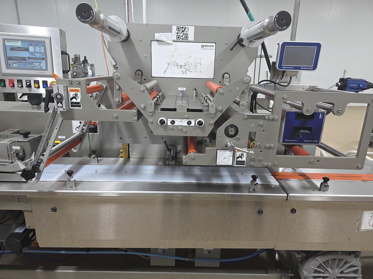Used Campbell Revolution Flow wrapper with Automation