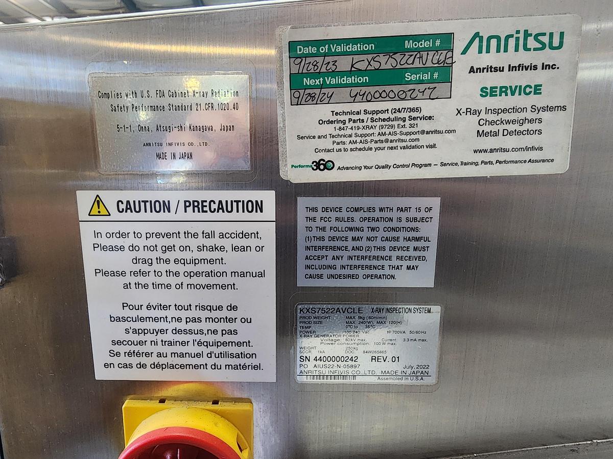 Used Anritsu KXS7522AVCLE X ray