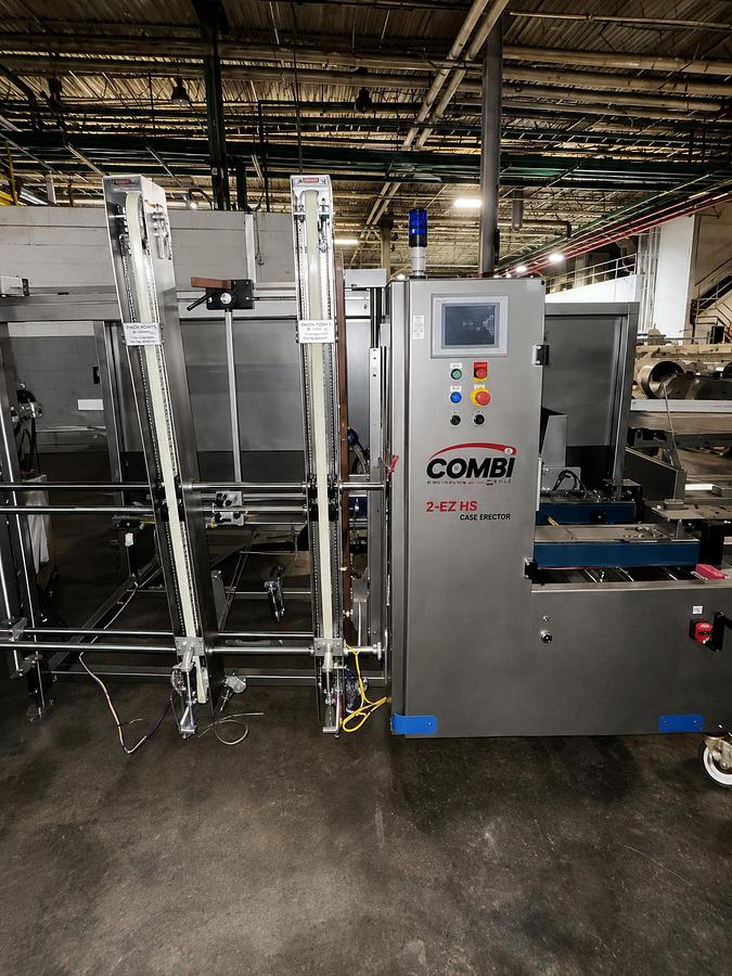 Used Combi 2-EZ HS Case Erector + Transfer Conveyors