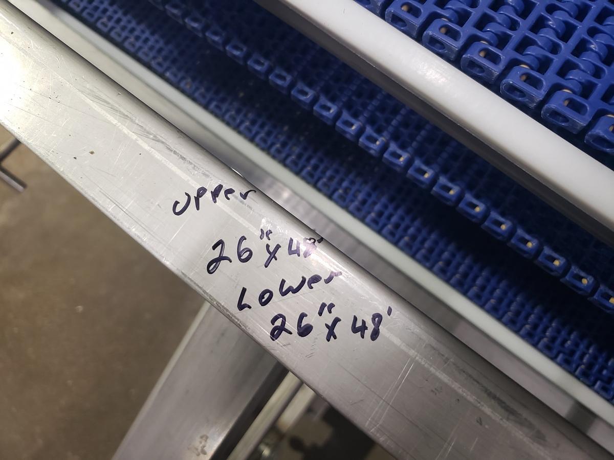 Used Upper/Lower Conveyor section, 26”x48’