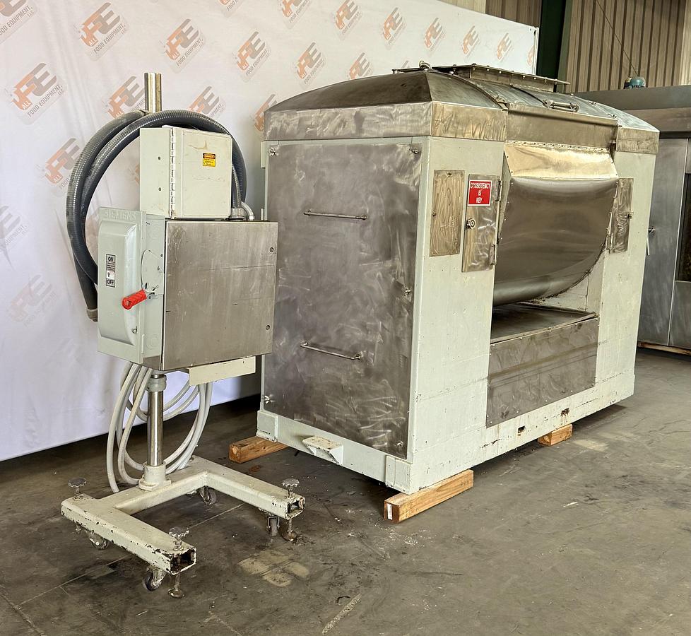 Used Single Sigma Mixer 1200 LBS Painted Steel Frame, SS Bowl