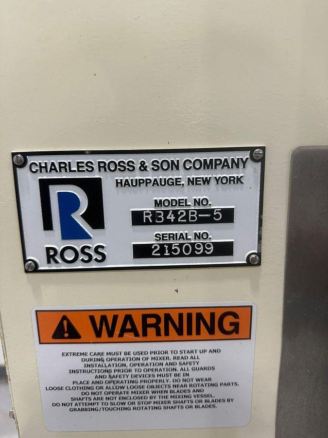 Used Ross Model R342B-5 Ribbon Blender 150lb