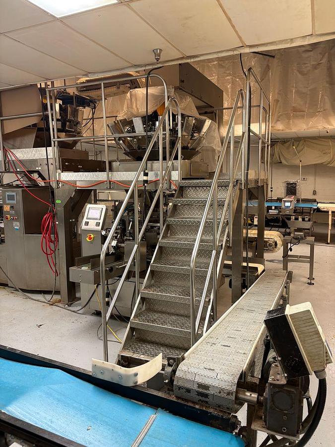 Used AFE Model HYBB-200 Premade Bagger Scale model Ty-M14 MEZZANINE & Z TYPE BUCKET ELEVATOR CONVEYOR