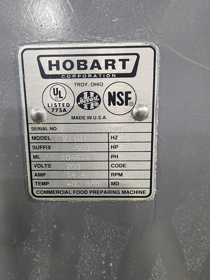 Used HOBART 140 QUART MIXER MODEL: V1401