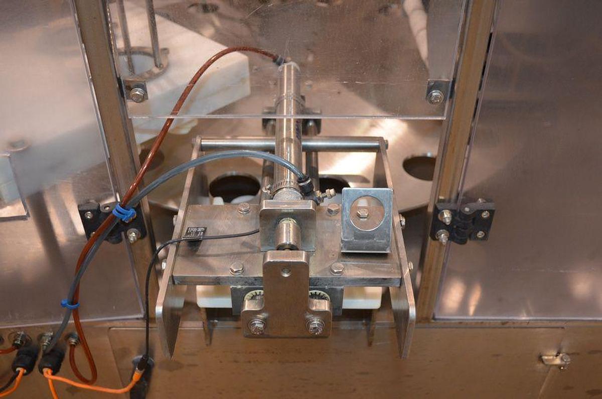 Used PacTec Model PTR6X2S Double Head Rotary Cup Filler with Sealer