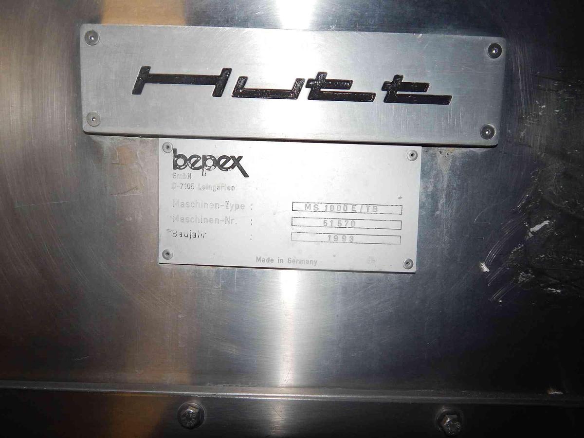 Used Bepex Hutt Guillotine (non ultra sonic)