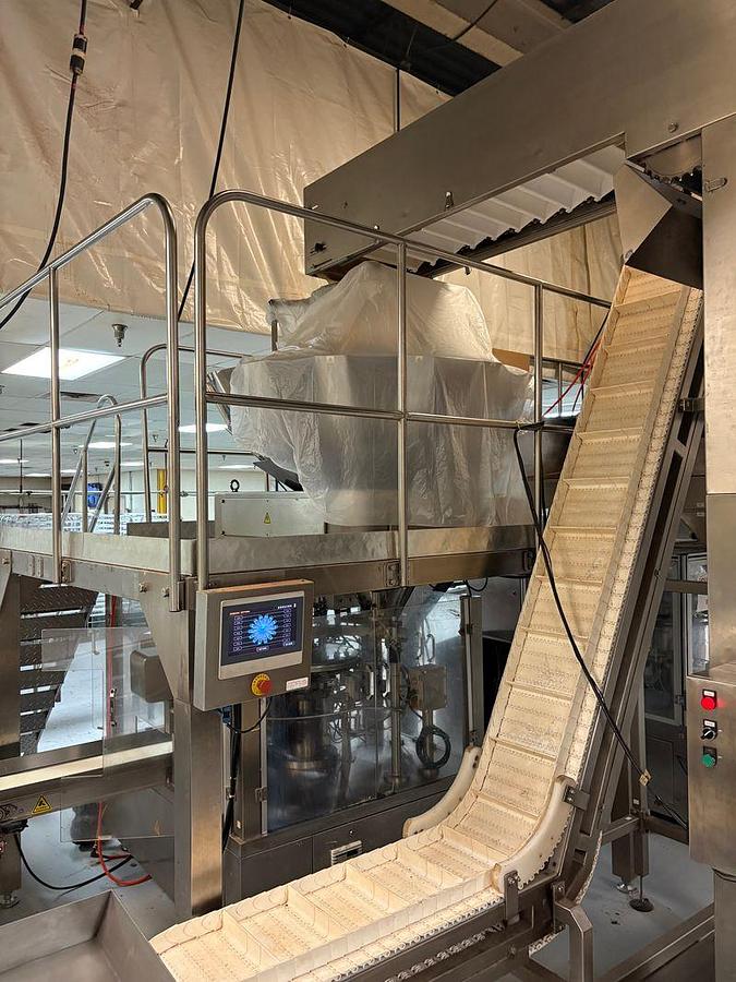 Used AFE Model HYBB-200 Premade Bagger Scale model Ty-M14 MEZZANINE & Z TYPE BUCKET ELEVATOR CONVEYOR