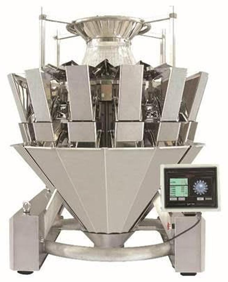 Used AFE VFFS BAGGER,  14 Heads Multihead Weigher, Z-Type Bucket Conveyor, Supporting Platform, Finished Products Conveyor