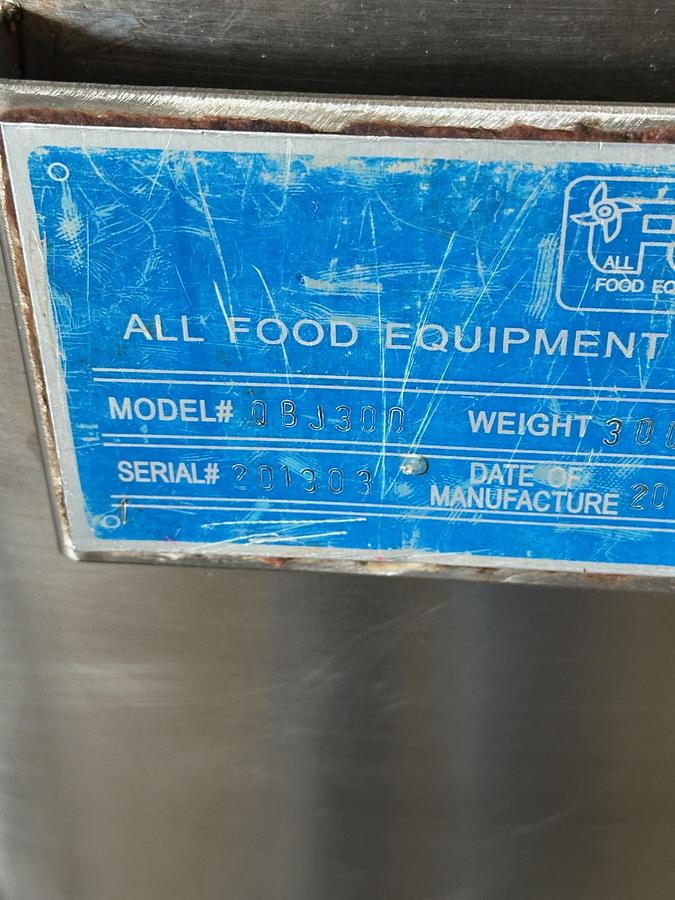 Used 40-Gal Chocolate Melter (Electric) All Food Equipment